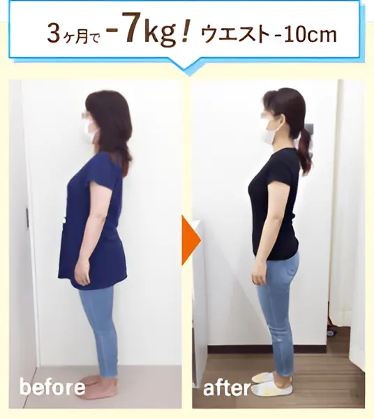 3ヶ月で-7kg！ウエスト-10cm